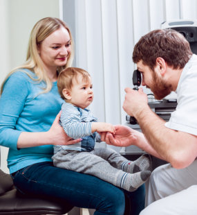 doctor checking up on kid